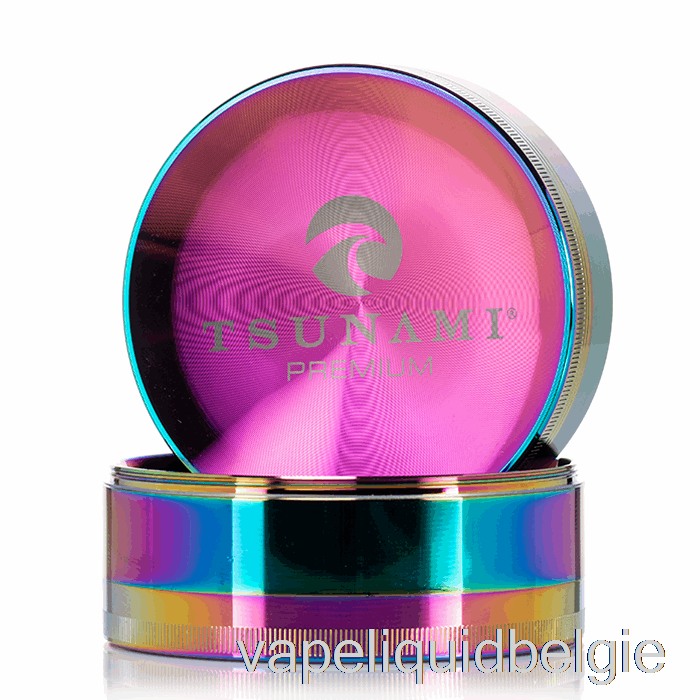 Vape Smaken Tsunami 3.9inch 4-delige Verzonken Top Grinder Regenboog (100mm)